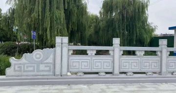 株洲 芝麻灰桥栏杆、河道栏杆安装效果