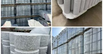 株洲 芝麻白花岗岩挡车柱、隔离柱多少钱