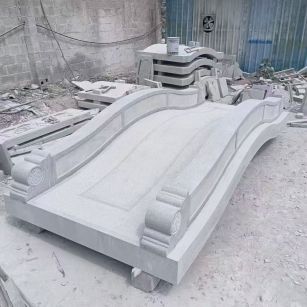 株洲 芝麻灰花岗岩园林景观 小石桥