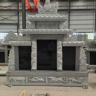 株洲 芝麻灰高档墓碑、土墓，一套也支持定做