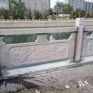 株洲 芙蓉白大花桥梁、河道，石材栏杆、围栏、护栏