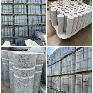 株洲 芝麻白花岗岩挡车柱、隔离柱多少钱