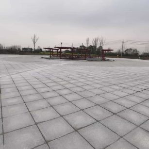 株洲 芝麻白火烧面-公园广场地铺效果