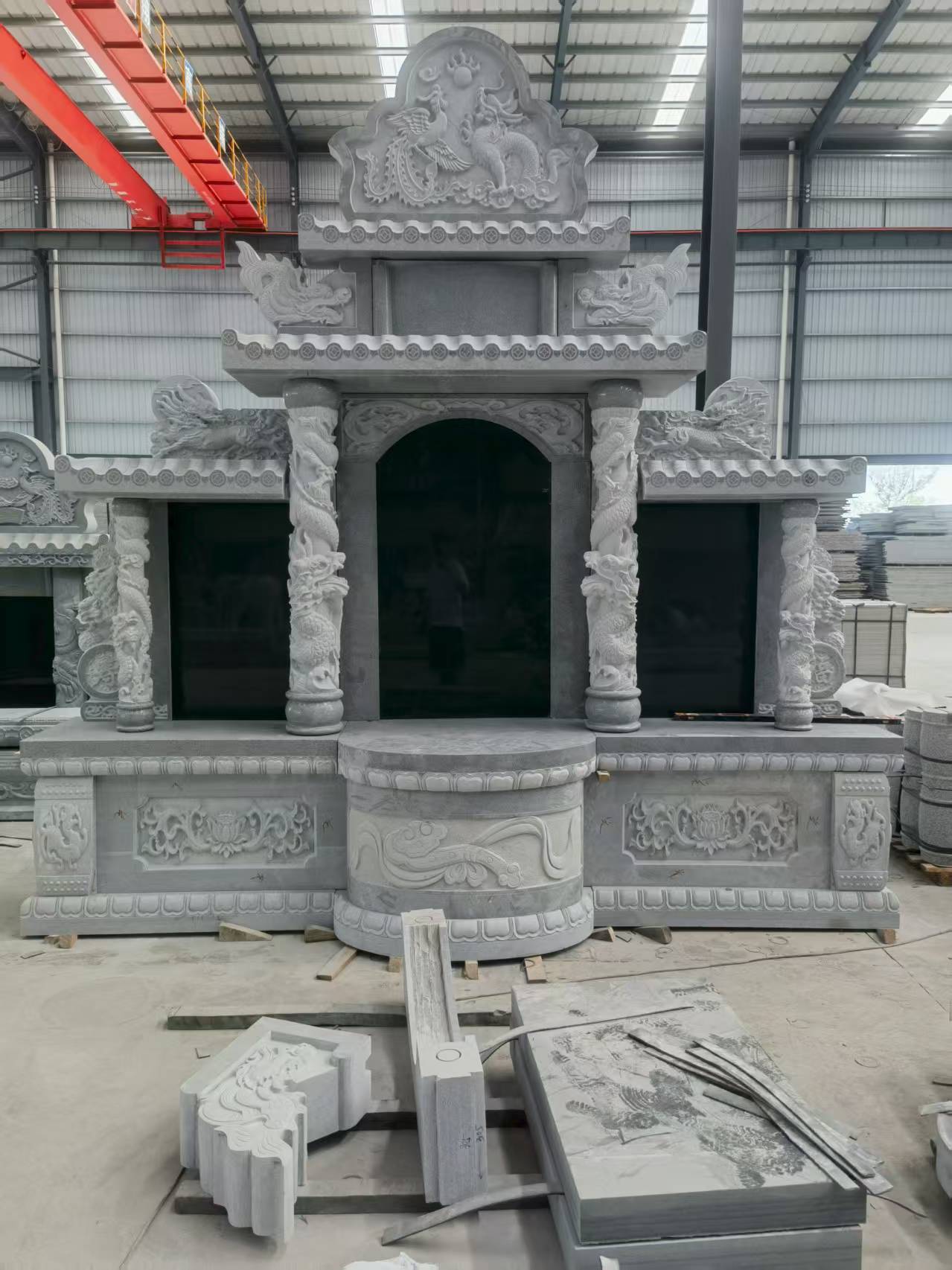 株洲 芝麻灰高档墓碑，土墓，可定制