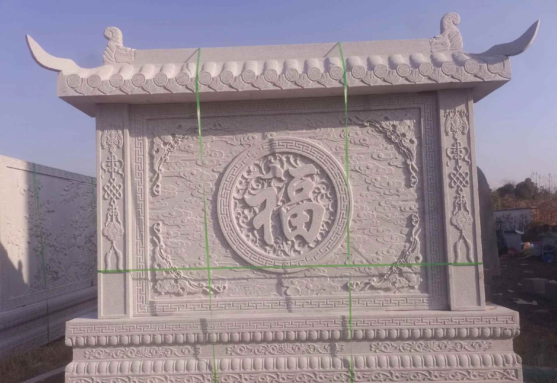 株洲 芝麻白花岗岩屏风，照壁，影壁