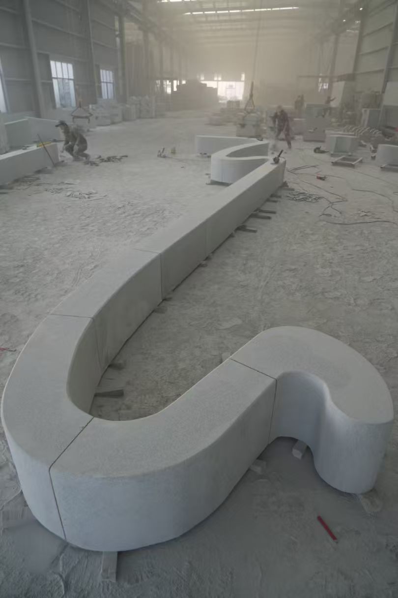 株洲 花岗岩整石坐凳拼装